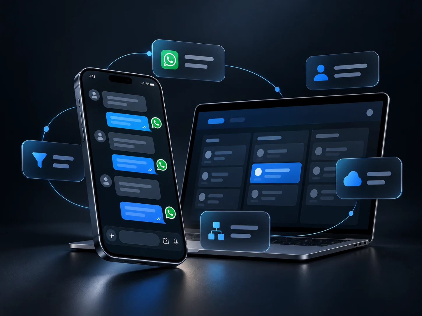 Integração entre WhatsApp, automação, CRM e atendimento humano